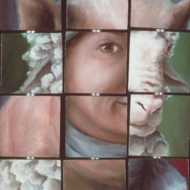 Portraits - autoritratto con maiale pecora